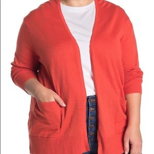 NEW Madewell open front cardigan coastal orange